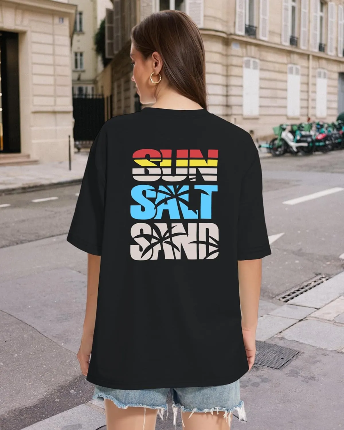 ADOREJOY Oversized Tshirts for Women Crewneck Summer Short Sleeve Loose Graphic Basic Tees