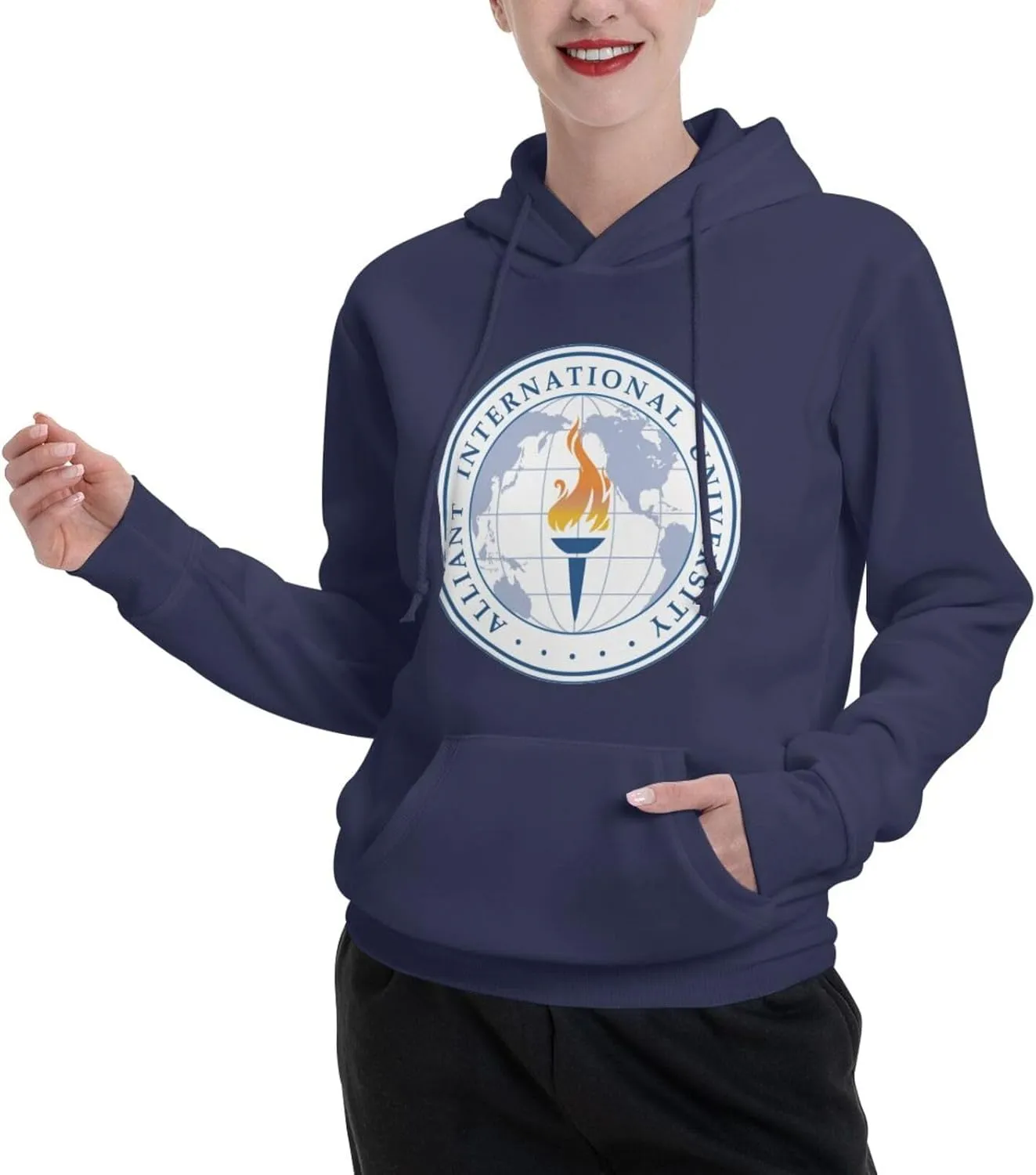Alliant International University Logo Couple'S Fleece Hoodies Long Sleeve Adult Sweatshirts Unisex