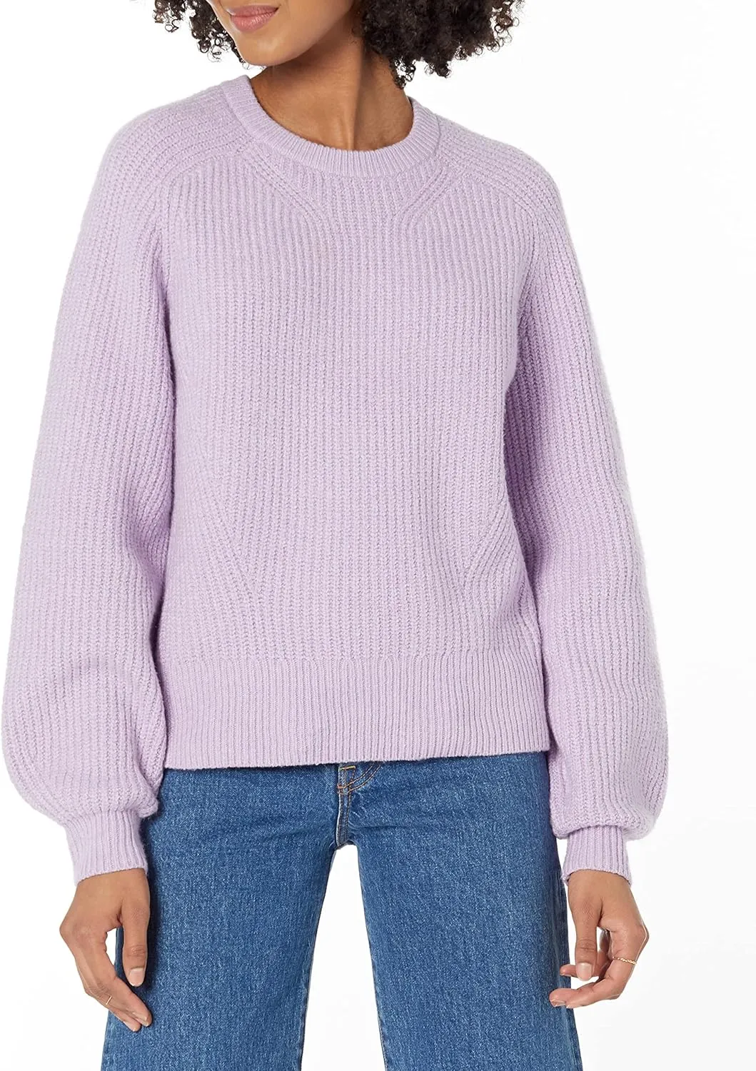 Amazon Essentials Ribbed Long Sleeve Sweaters for Women, Crewneck