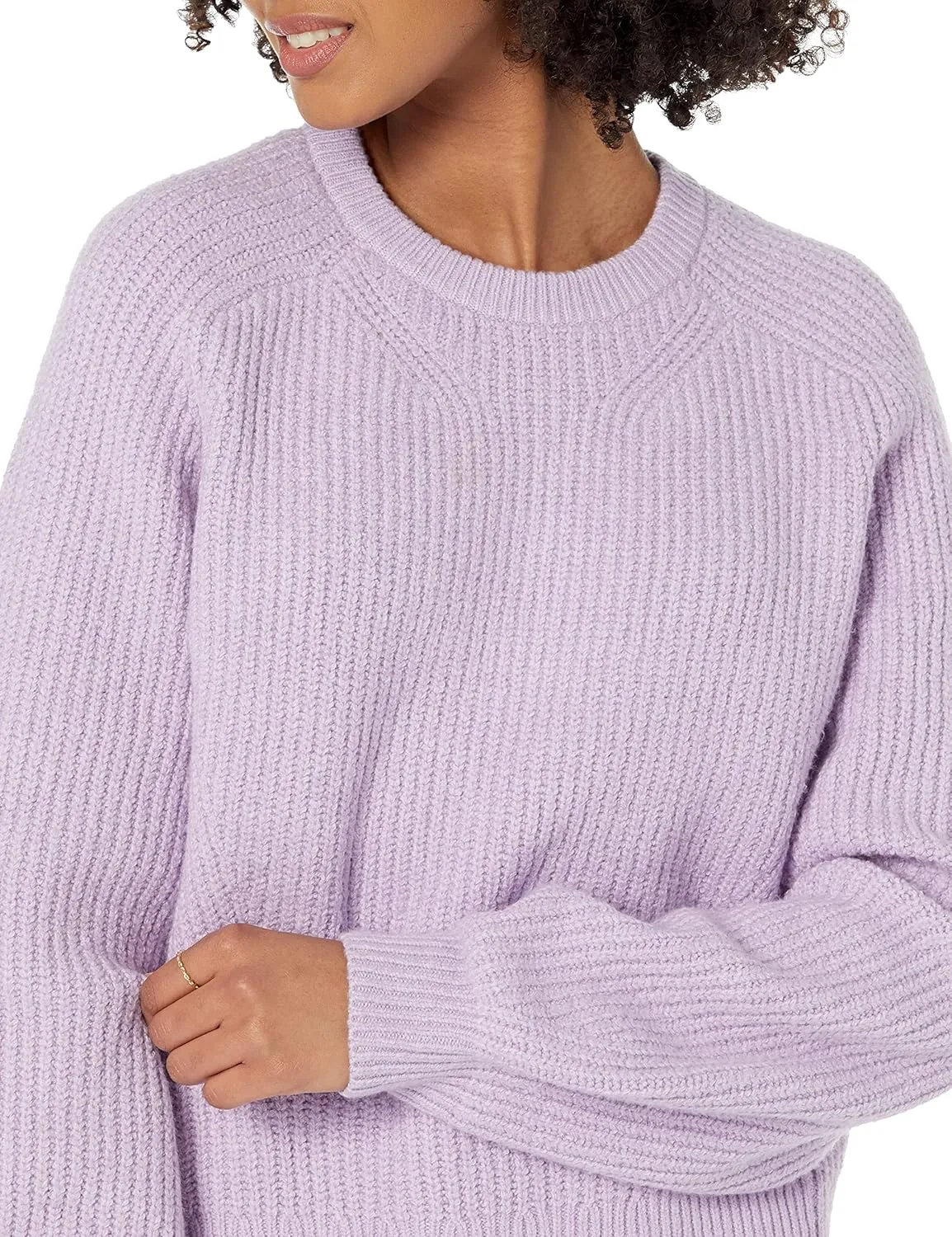 Amazon Essentials Ribbed Long Sleeve Sweaters for Women, Crewneck