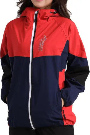 Arasiyama Women's Waterproof Rain Jackets with Hood Raincoat Lightweight Outdoor Jacket Cycling Golf Softshell Windbreaker
