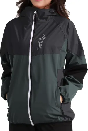 Arasiyama Women's Waterproof Rain Jackets with Hood Raincoat Lightweight Outdoor Jacket Cycling Golf Softshell Windbreaker