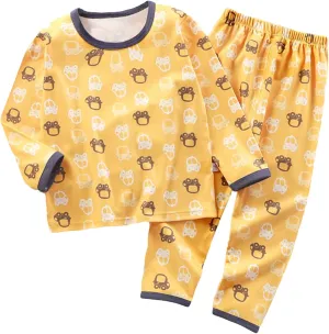 Baby Boys Girls 𝐏ajamas Long Sleeve Snu𝐠 Fit Cotton 𝐏a𝐣ama Set Kids Toddler Cute 𝐏js Sl𝐞epwear Cartoon Loung𝐞wear