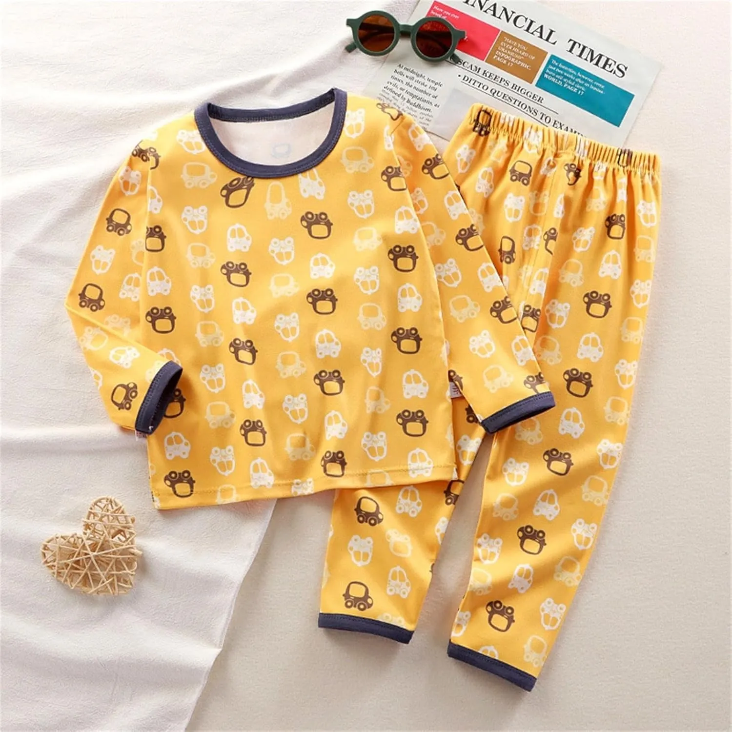 Baby Boys Girls 𝐏ajamas Long Sleeve Snu𝐠 Fit Cotton 𝐏a𝐣ama Set Kids Toddler Cute 𝐏js Sl𝐞epwear Cartoon Loung𝐞wear