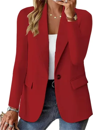 Blazers for Women Business Casual Suit Jackets Work Office Dress Blazer Trendy Elegant Lapel Long Sleeve Jacket