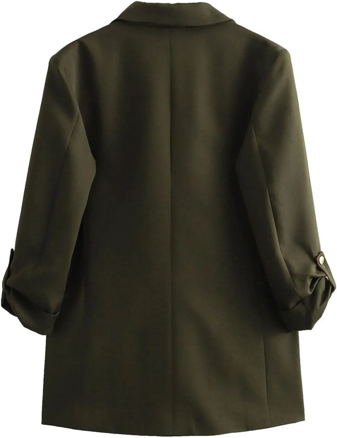 Blazers for Women Casual 2024 Fall Trendy Rolled Hem Work Office Suit Blazers Long Sleeve Solid Color Lapel Jackets