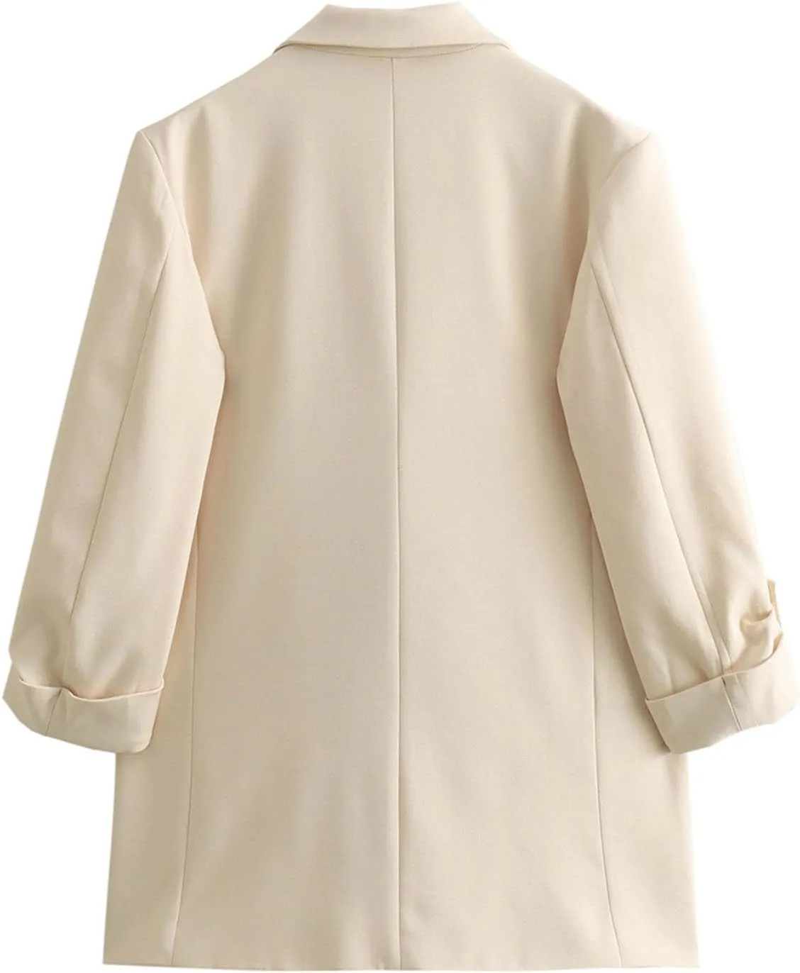Blazers for Women Casual 2024 Fall Trendy Rolled Hem Work Office Suit Blazers Long Sleeve Solid Color Lapel Jackets