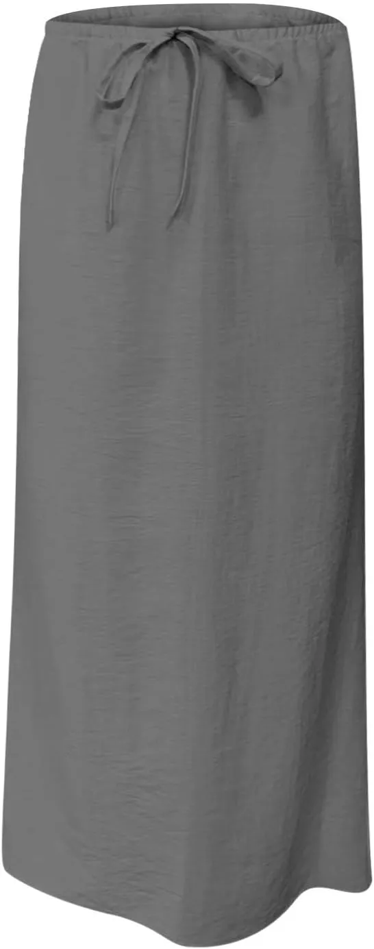 Boho Skirts Women 2025 Maxi Summer Skirts Drawstring Waist Casual Long Skirt Trendy Flowy Skirts for Beach Vacation