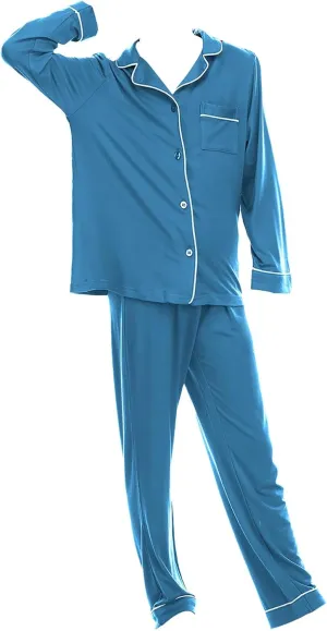 Boys Girls 𝐏a𝐣ama Set Solid Button Down Long Sleeve Sl𝐞epwear Cotton 𝐏ajamas for Kids 𝐏js Loung𝐞wear Tops Pants