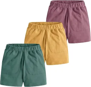 Boys Girls Summer 2 Pack Knit Sports Shorts,Toddler Baby Casual Pull-On Soft Shorts