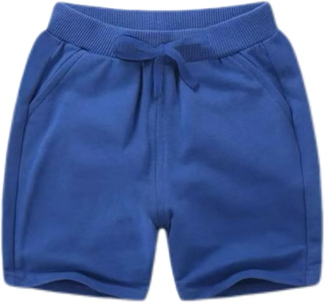 Boys Girls Summer 2 Pack Knit Sports Shorts,Toddler Baby Casual Pull-On Soft Shorts