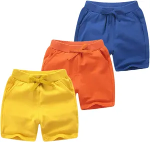 Boys Girls Summer 2 Pack Knit Sports Shorts,Toddler Baby Casual Pull-On Soft Shorts