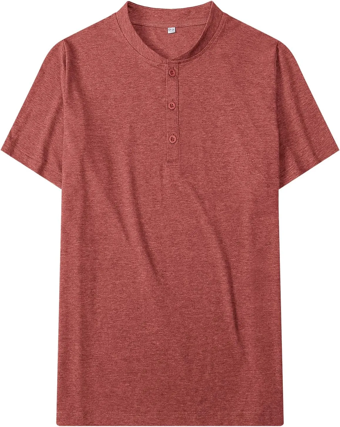 Boys Short Sleeve Henley Shirts Kids Cotton Crew Neck Basic Tees Soft T-Shirts
