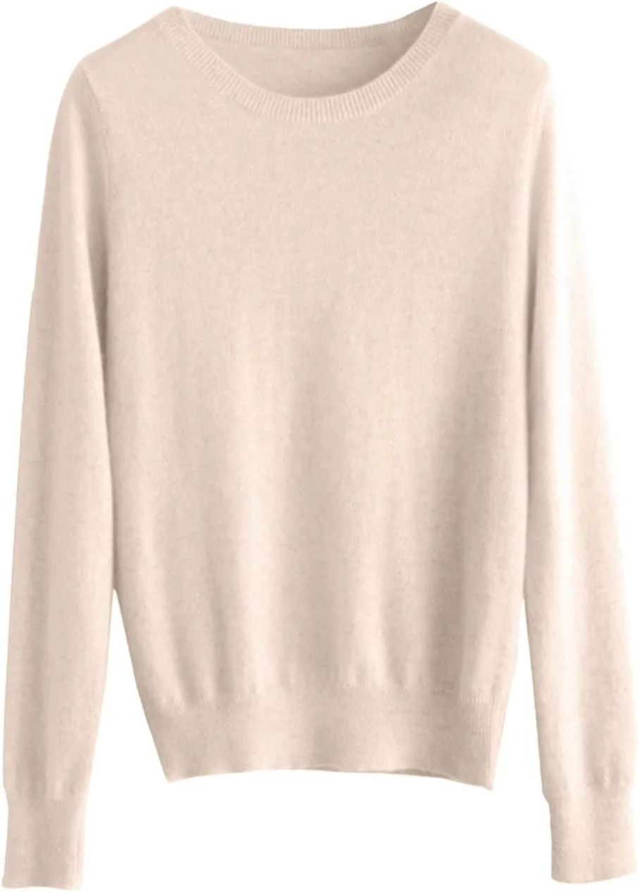 Cashmere Sweaters for Women Long Sleeve Causal Pullover Tops Soft Warm Cozy Lightweight Thin Spring Knit Sweaters
