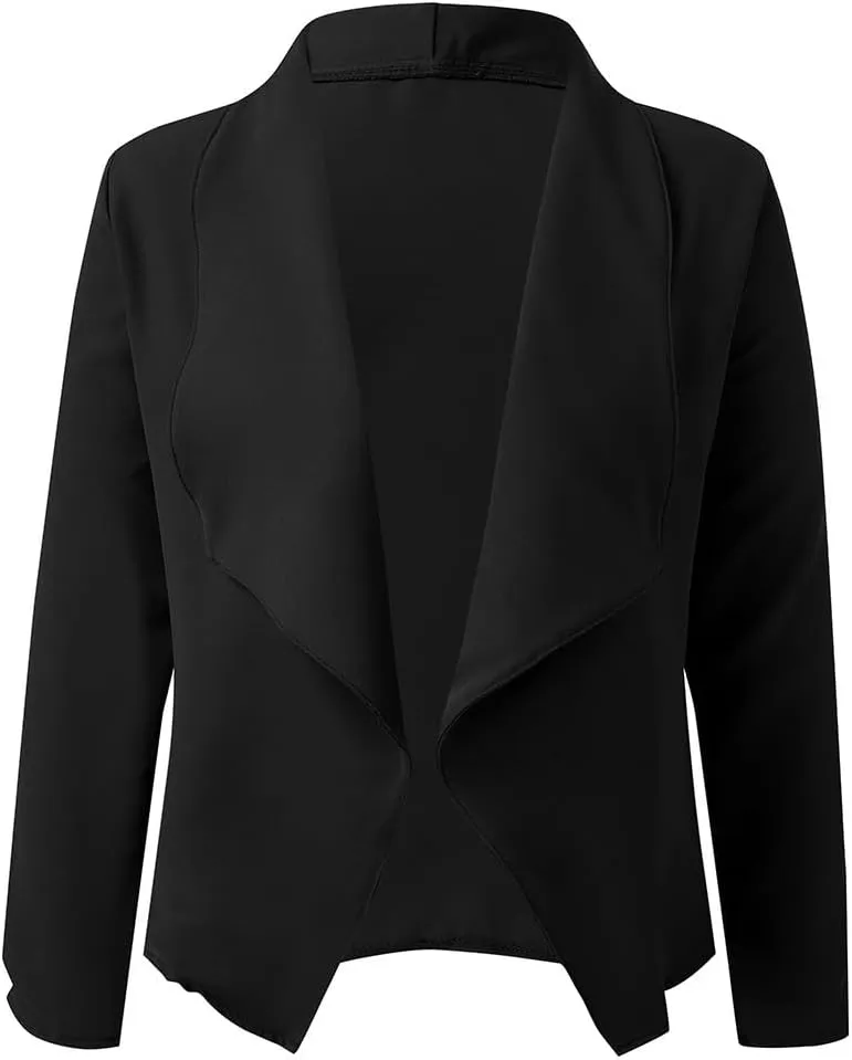 Casual Blazers for Women's Business Casual Lapel Collar Oversized Suit Blazers Long Sleeve Slim Fit Work Jacket Tops