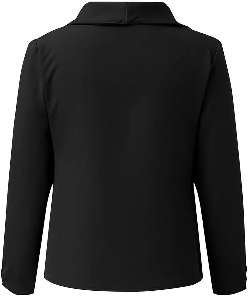 Casual Blazers for Women's Business Casual Lapel Collar Oversized Suit Blazers Long Sleeve Slim Fit Work Jacket Tops