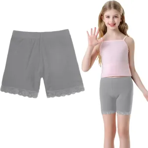 Girls Shorts Dance Lace Undershorts Soft Cotton Athletic Running Bike Shorts
