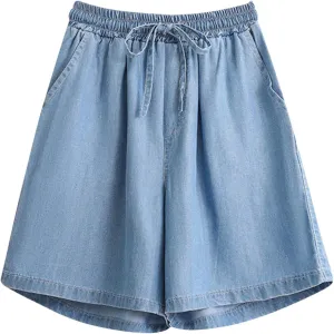 hlysgo Womens Boyfriend Jean Shorts 2025 Summer Casual Loose Fit Denim Shorts High Waisted Drawstring Going Out Short Jeans