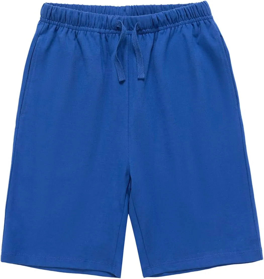Kids Unisex 100% Cotton Casual Pull On Shorts for Boys and Girls 4-12 Years