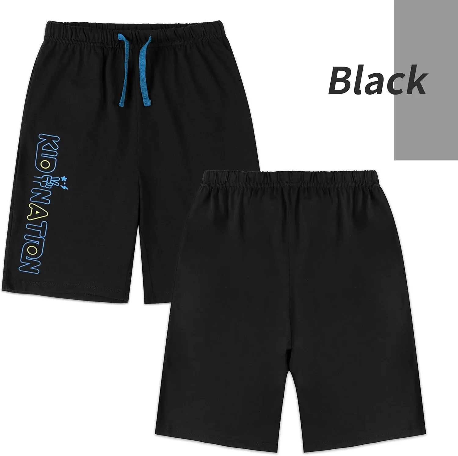 Kids Unisex 100% Cotton Casual Pull On Shorts for Boys and Girls 4-12 Years