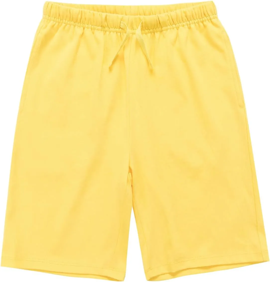 Kids Unisex 100% Cotton Casual Pull On Shorts for Boys and Girls 4-12 Years