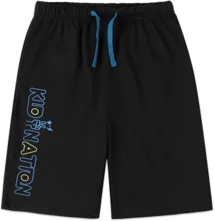 Kids Unisex 100% Cotton Casual Pull On Shorts for Boys and Girls 4-12 Years