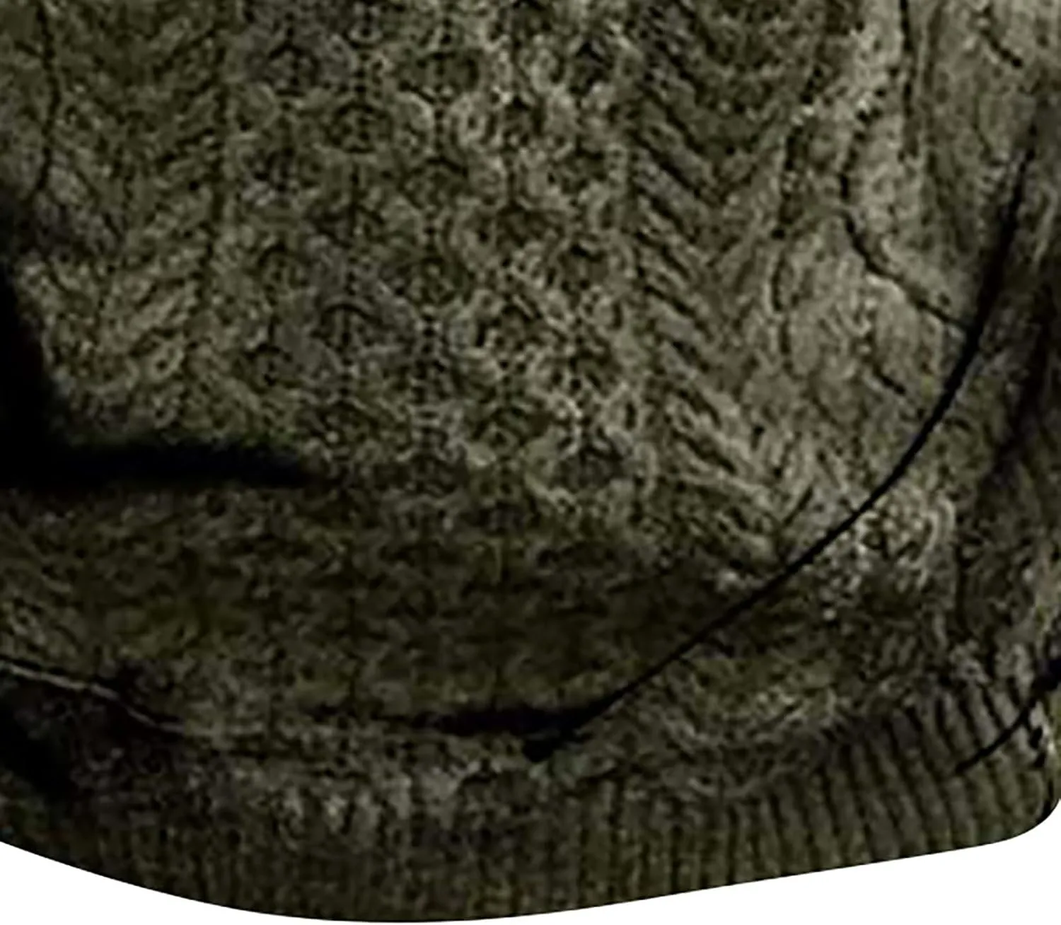 Mens Casual Twist Pattern Pullover Sweatshirts Long Sleeve Cable Knit Sweater Stand Collar Button Up Thermal Pullover