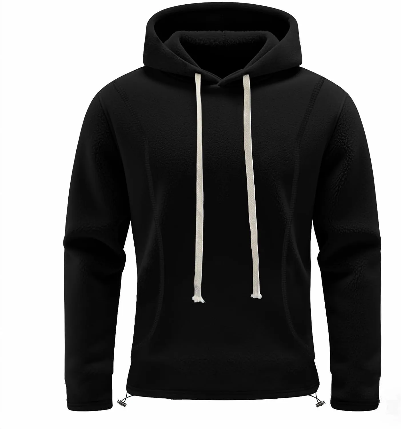 Mens Hooded Sweatshirt Casual Long Sleeve Fleece Hoodies Drawstring Workout Pullover with Pocket