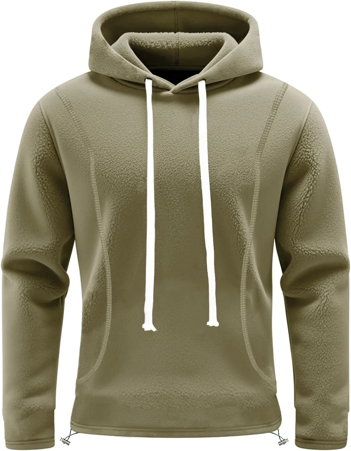 Mens Hooded Sweatshirt Casual Long Sleeve Fleece Hoodies Drawstring Workout Pullover with Pocket