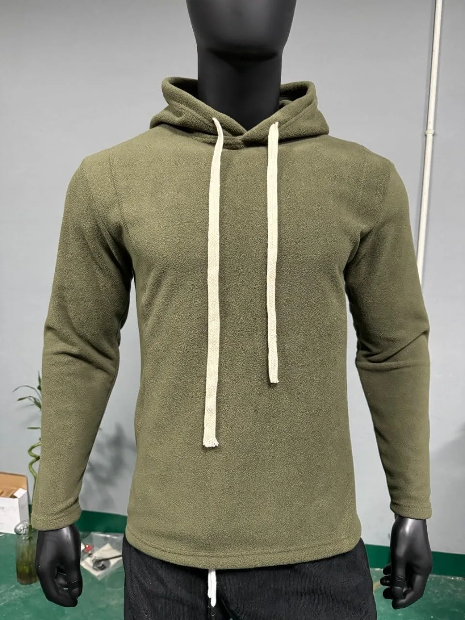 Mens Hooded Sweatshirt Casual Long Sleeve Fleece Hoodies Drawstring Workout Pullover with Pocket