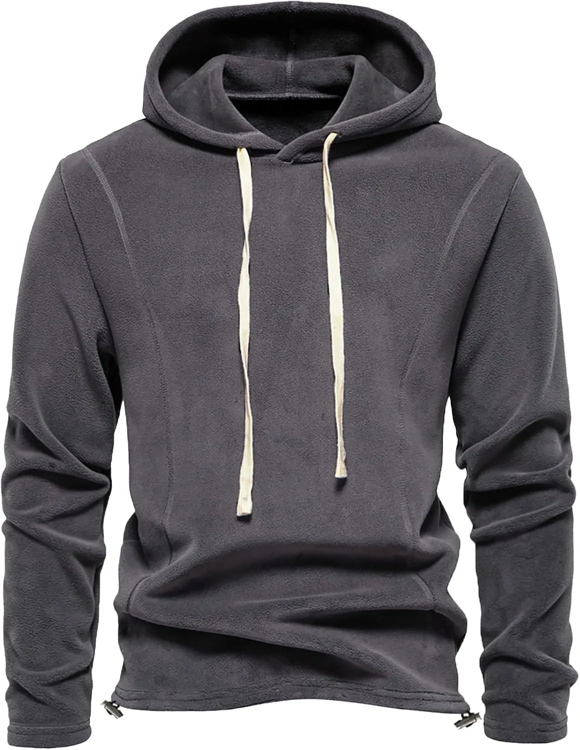 Mens Hooded Sweatshirt Casual Long Sleeve Fleece Hoodies Drawstring Workout Pullover with Pocket