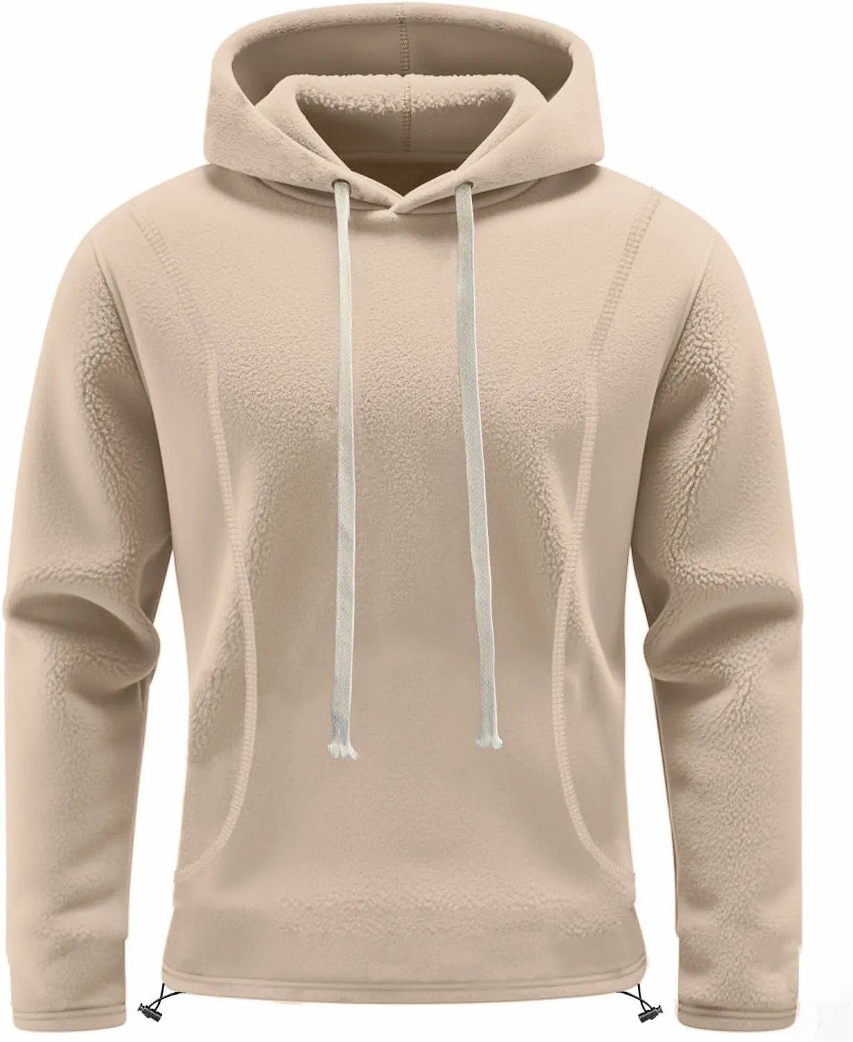 Mens Hooded Sweatshirt Casual Long Sleeve Fleece Hoodies Drawstring Workout Pullover with Pocket