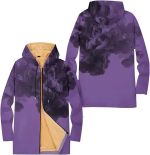 Mens Sherpa Hoodie Full-Zip Casual Thick Hooded Thermal Winter Fleece Hoodies