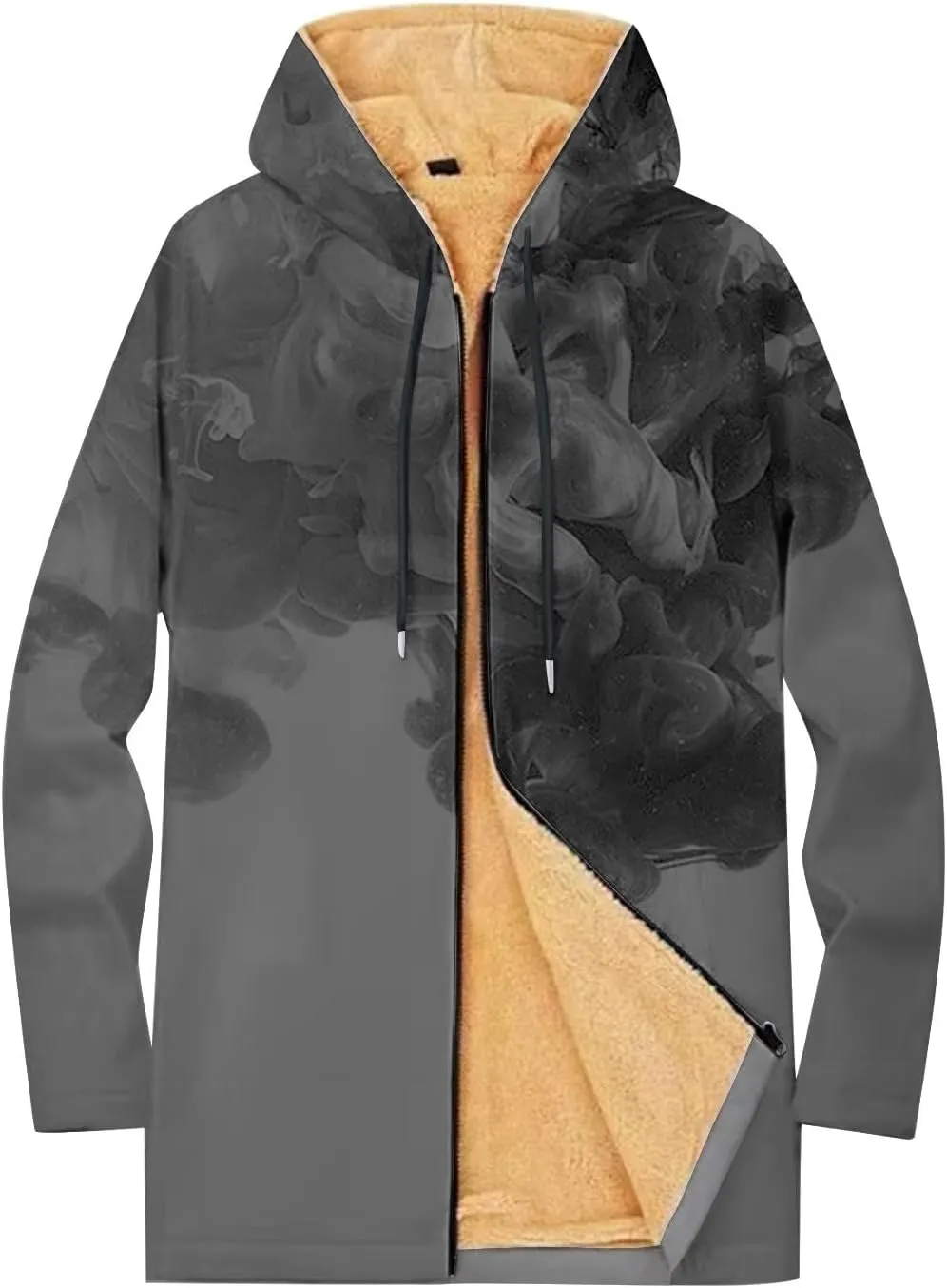 Mens Sherpa Hoodie Full-Zip Casual Thick Hooded Thermal Winter Fleece Hoodies