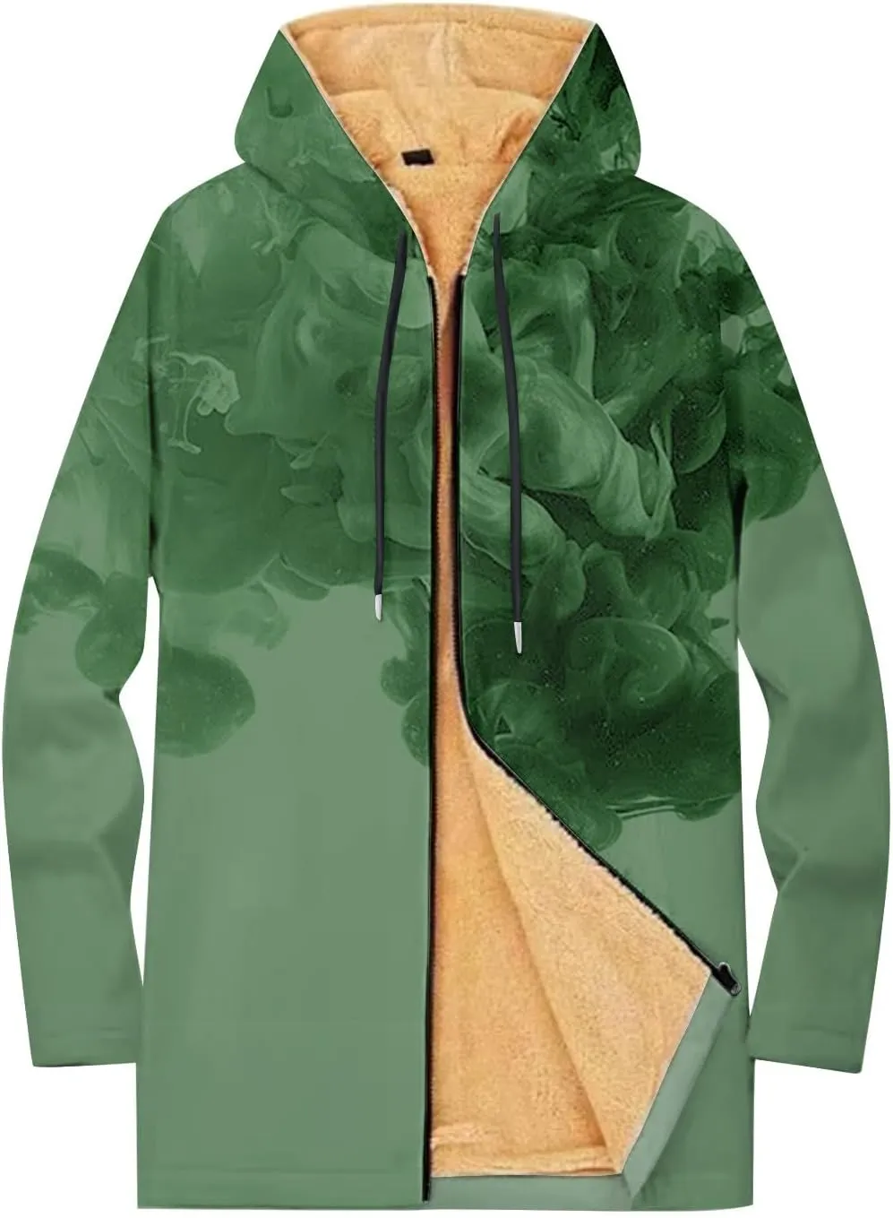 Mens Sherpa Hoodie Full-Zip Casual Thick Hooded Thermal Winter Fleece Hoodies