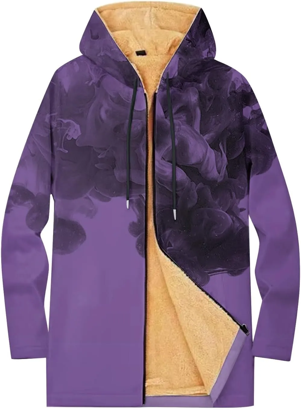 Mens Sherpa Hoodie Full-Zip Casual Thick Hooded Thermal Winter Fleece Hoodies