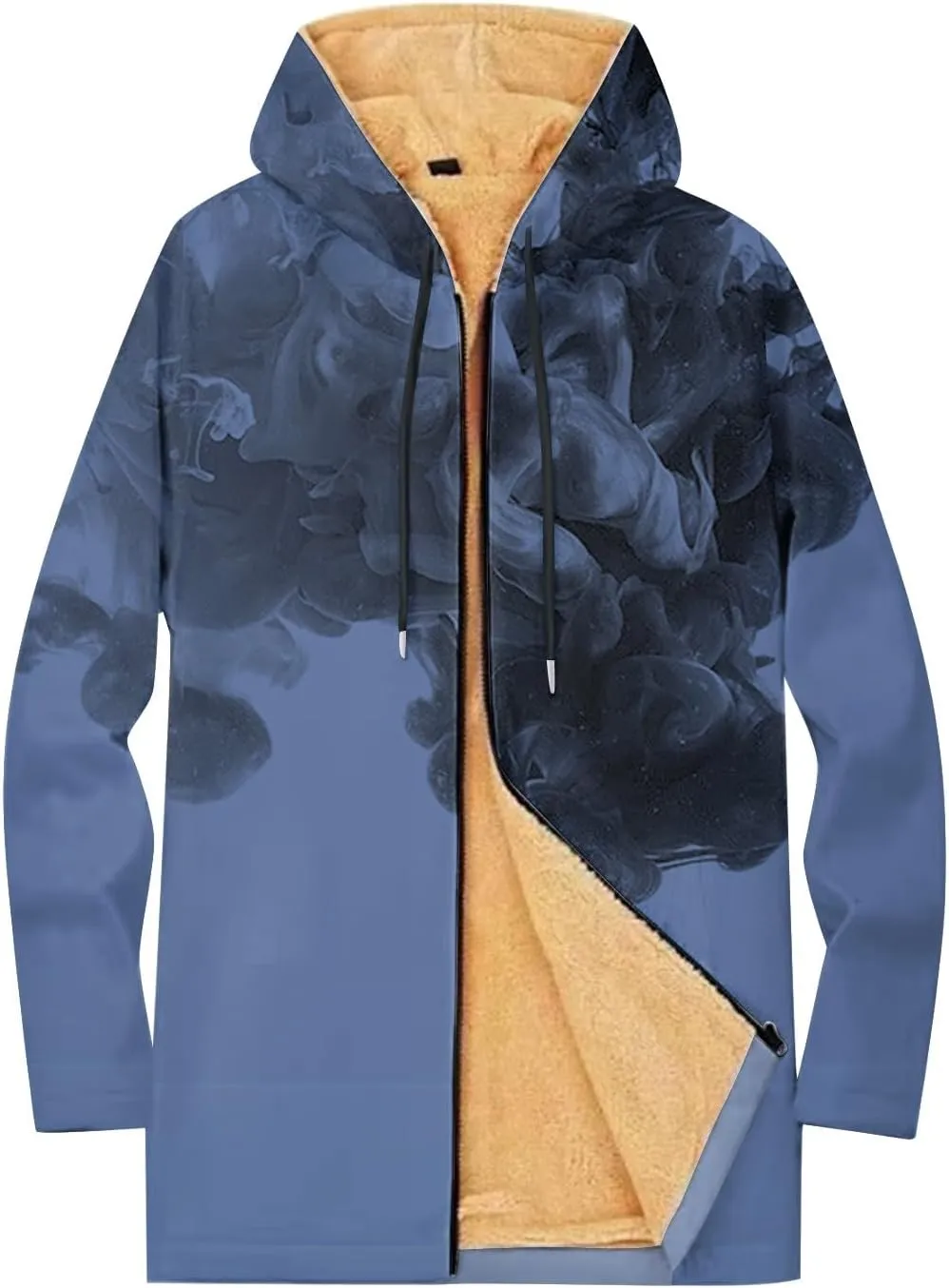 Mens Sherpa Hoodie Full-Zip Casual Thick Hooded Thermal Winter Fleece Hoodies