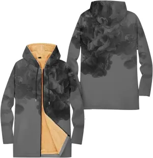 Mens Sherpa Hoodie Full-Zip Casual Thick Hooded Thermal Winter Fleece Hoodies