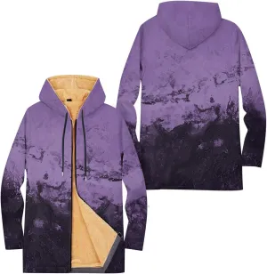 Mens Sherpa Hoodie Full-Zip Thermal Thick Sweatshirt Winter Fleece Heavyweight Hoodies