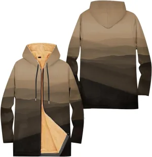 Mens Sherpa Hoodie Zip Up Heavyweight Fleece Hoodies Winter Warm Casual Sweatshirt