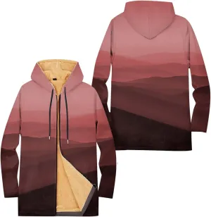 Mens Sherpa Hoodie Zip Up Heavyweight Fleece Hoodies Winter Warm Casual Sweatshirt
