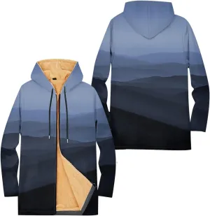 Mens Sherpa Hoodie Zip Up Heavyweight Fleece Hoodies Winter Warm Casual Sweatshirt
