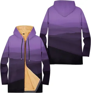 Mens Sherpa Hoodie Zip Up Heavyweight Fleece Hoodies Winter Warm Casual Sweatshirt