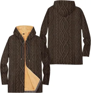 Mens Sherpa Hoodie Zip Up Thermal Warm Hooded Fleece Winter Thick Hoodies
