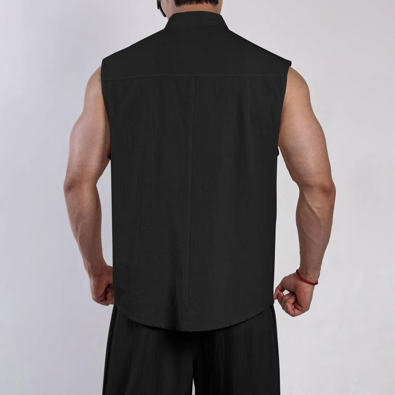 Men's Summer Beach Tank Tops Sleeveless Zip Up Gym Bodybuilding Fitness Workout Muscle Shirt Casual Textured Tanks