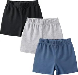 O2 BABY Organic Cotton Unisex Baby Jogger Pants, 3-Pack Pull-on Bottoms, Newborn Leggings