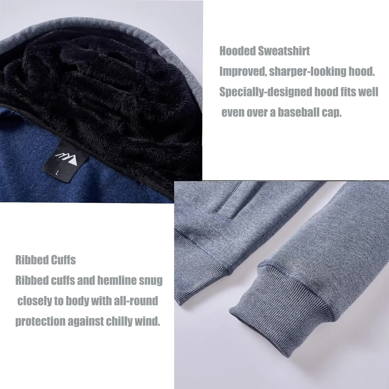 OHSNMAKSL Hoodies for Men sherpa Warm Fleece Hoodie Jacket Sweatshirt Full Zip Sport Workout Coats