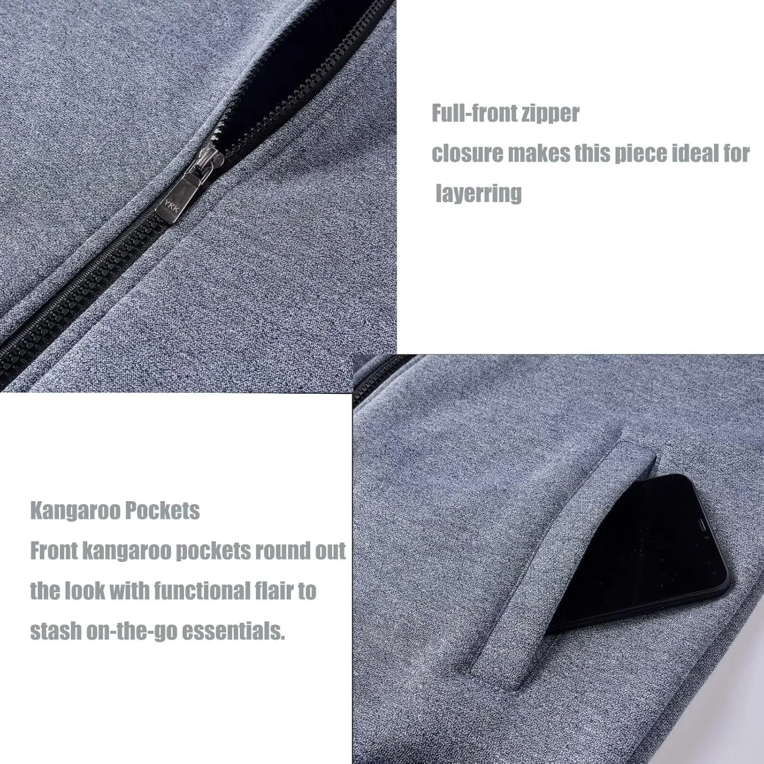 OHSNMAKSL Hoodies for Men sherpa Warm Fleece Hoodie Jacket Sweatshirt Full Zip Sport Workout Coats