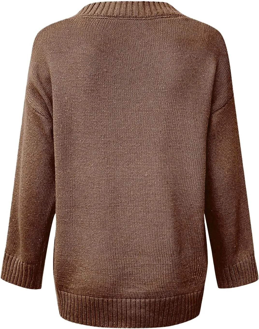 Oversized Sweater for Women Sexy Deep V Neck Cable Knit Sweaters Long Sleeve Loose Jumper Tunic Pullover Tops