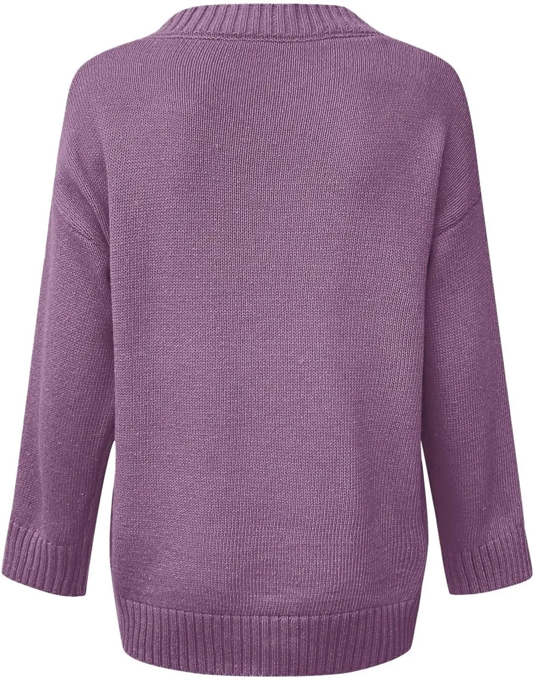 Oversized Sweater for Women Sexy Deep V Neck Cable Knit Sweaters Long Sleeve Loose Jumper Tunic Pullover Tops